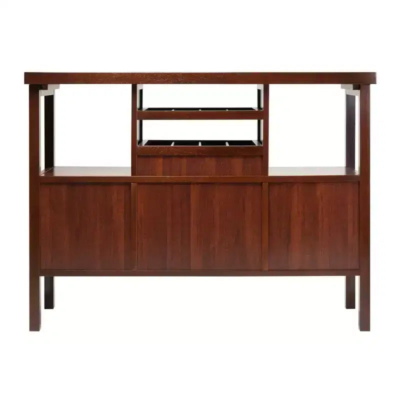 Diego Buffett Sideboard Cabinet Wood/Walnut - Winsome: Transitional Style, 3-Door Storage, 1 Drawer, 2 Shelves