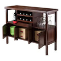 Diego Buffett Sideboard Cabinet Wood/Walnut - Winsome: Transitional Style, 3-Door Storage, 1 Drawer, 2 Shelves