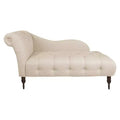 Skyline Furniture Eden Diamond Tufted Chaise: Upholstered Lounge Chair, Wood Legs