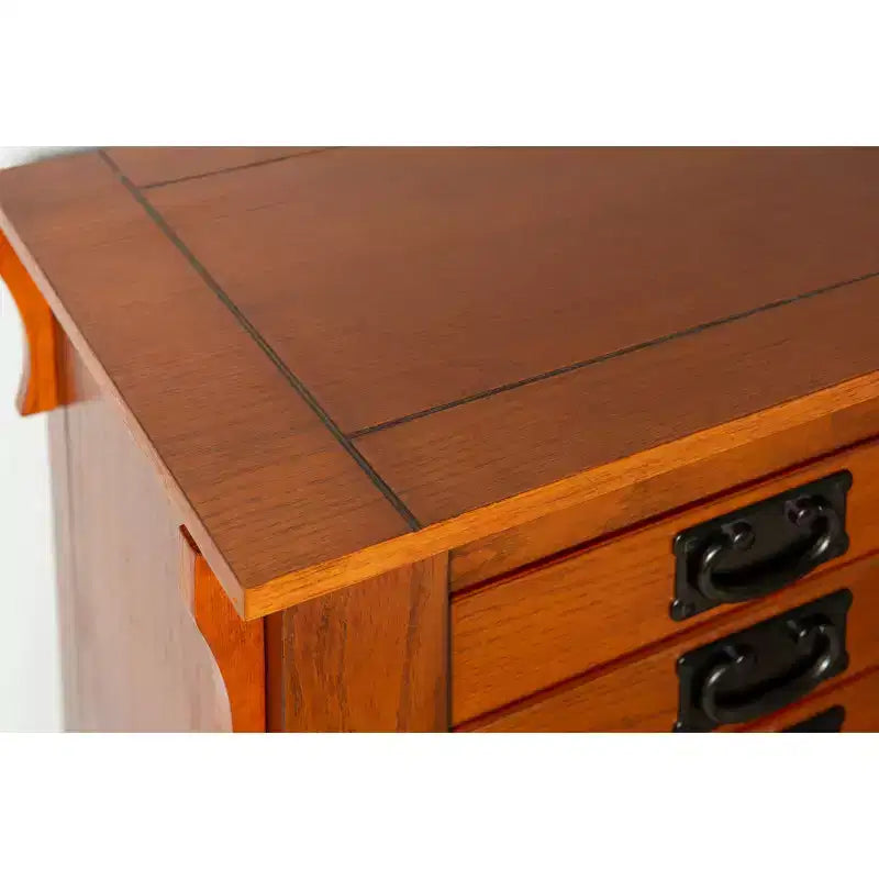 Delia Traditional Wood 8 Lined Drawer Jewelry Armoire Oak Finish - Powell