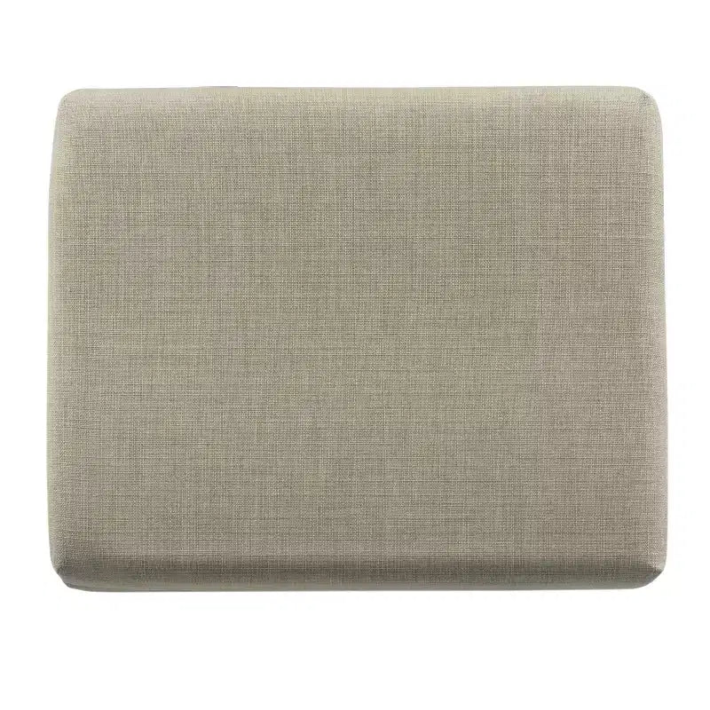 Storage Ottoman Tan - HomePop: Hinged Lid, Bedroom & Living Room Furniture, Rustic Wood Legs