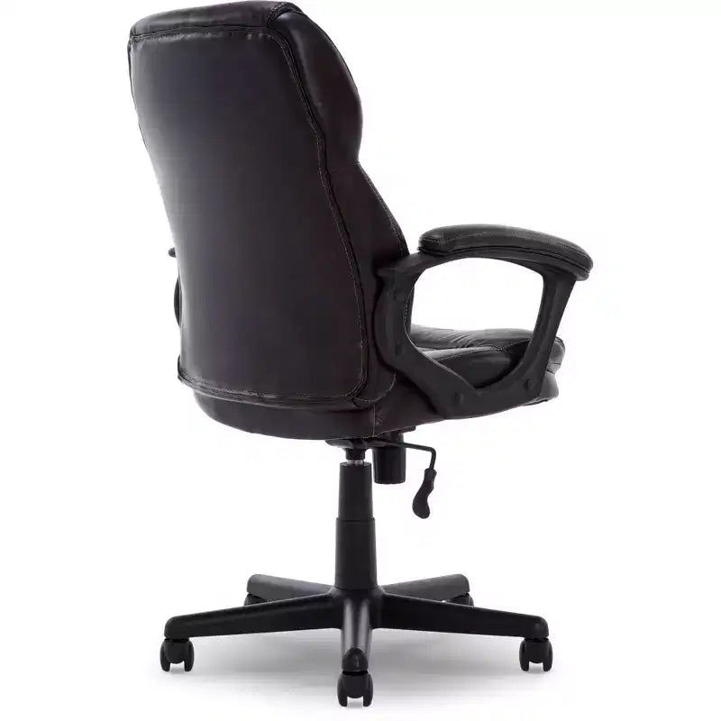 Serta Manager's Chair Roasted Chestnut Brown: Executive Style, Adjustable Height, Swivel, Faux Leather Upholstery
