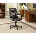 Serta Manager's Chair Roasted Chestnut Brown: Executive Style, Adjustable Height, Swivel, Faux Leather Upholstery