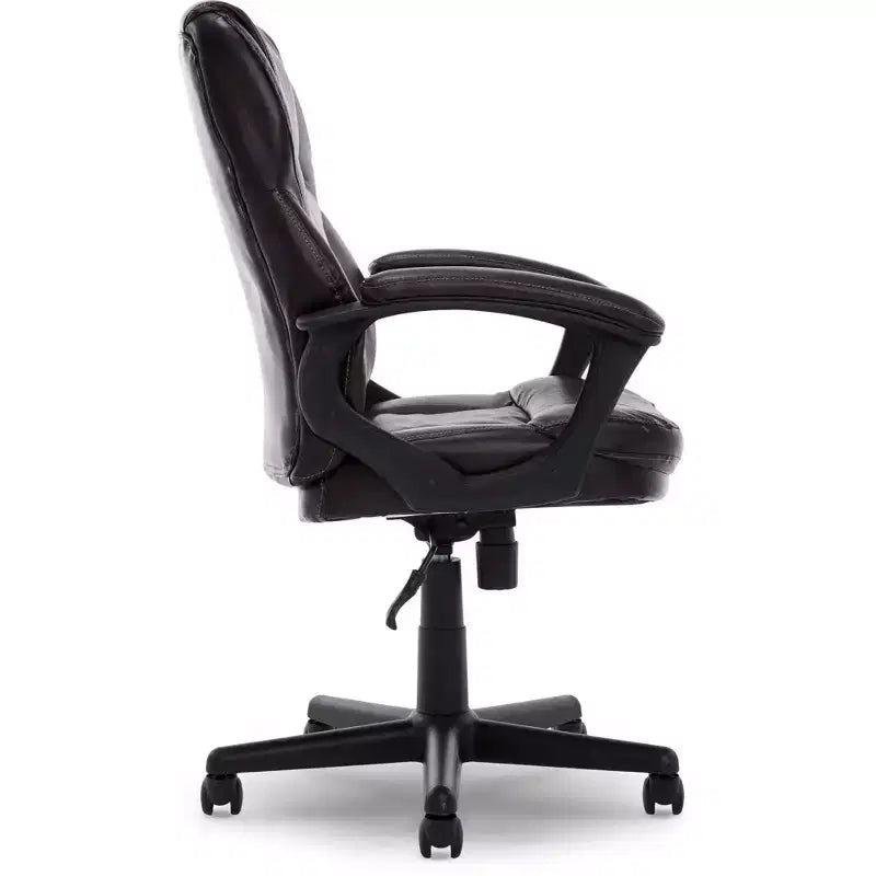 Serta Manager's Chair Roasted Chestnut Brown: Executive Style, Adjustable Height, Swivel, Faux Leather Upholstery